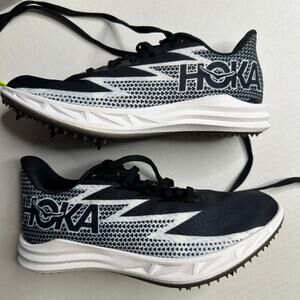 New Women’s 6.5 Men’s 5 HOKA Crescendo MD Track Spikes Black White Running Shoes